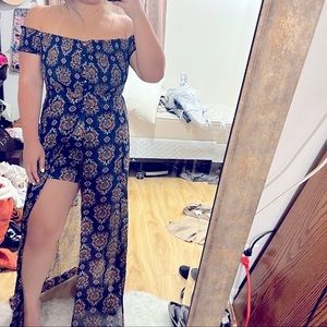 NWT Xhilaration romper dress navy paisley print XS - Target